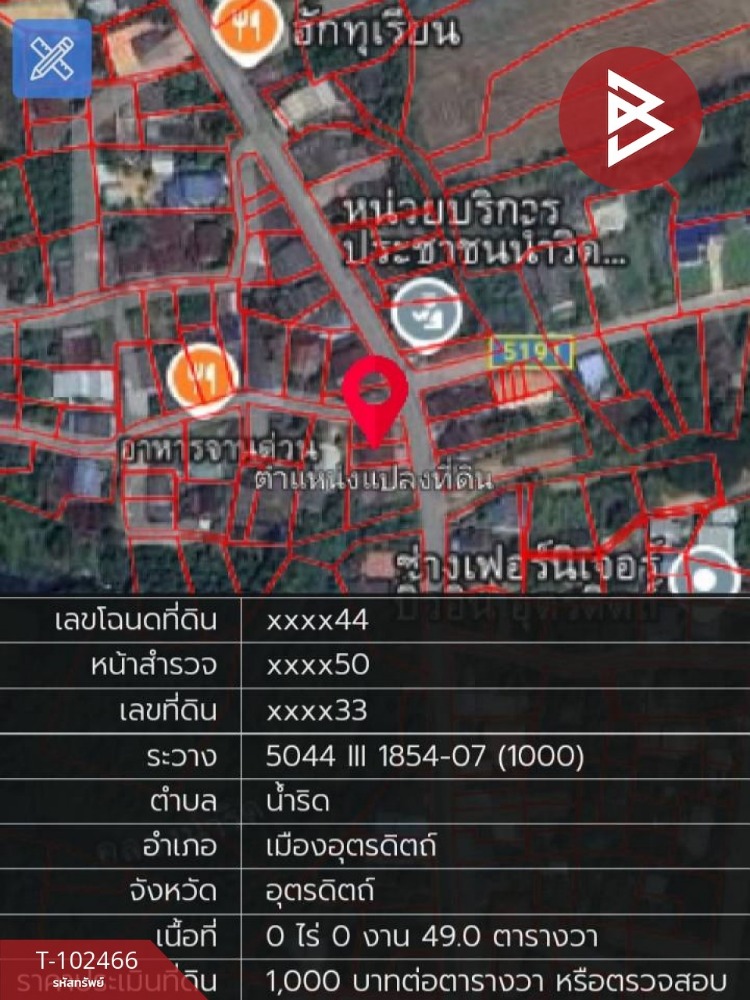 ขายบ้านเดี่ยว 2 ชั้น เนื้อที่ 49 ตร.วา น้ำริด อุตรดิตถ์